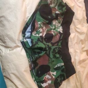 CVG camo skull running shorts